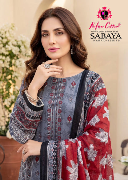 Sabaya Nafisa Cotton Mix Cotton Karachi Salwar Suits Manufacturer Gujarat