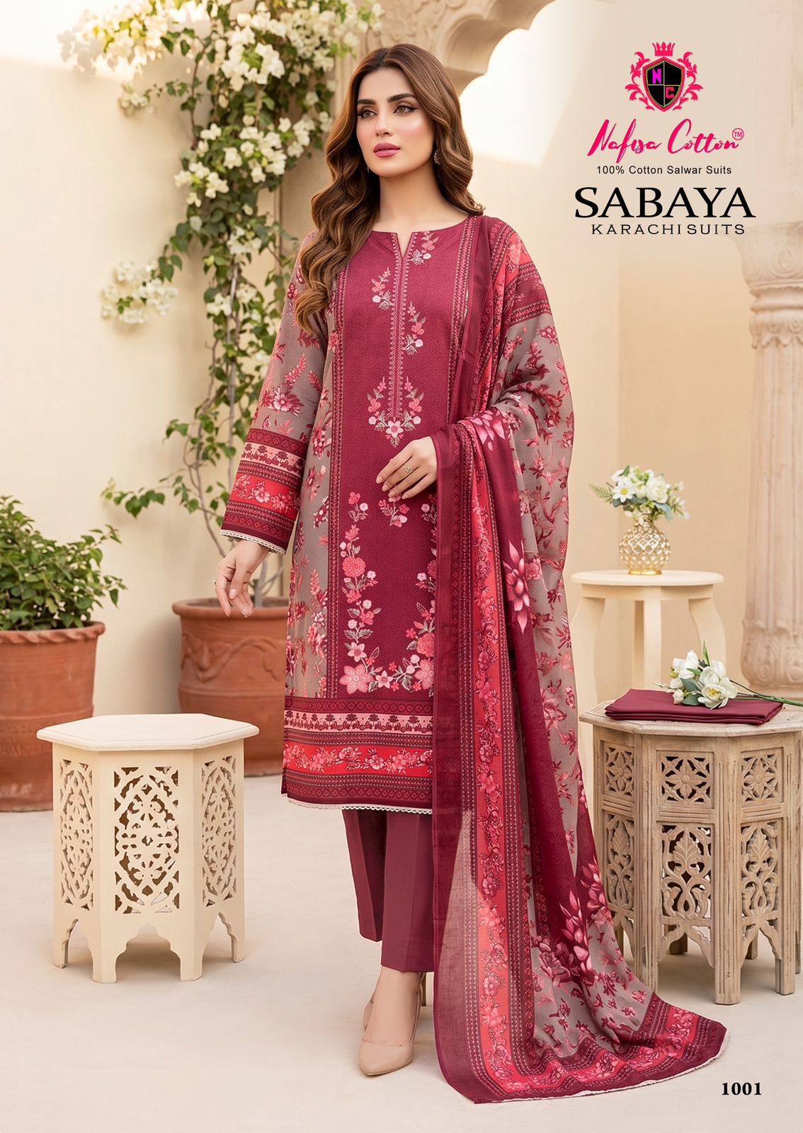 Sabaya Nafisa Cotton Mix Cotton Karachi Salwar Suits Manufacturer Gujarat