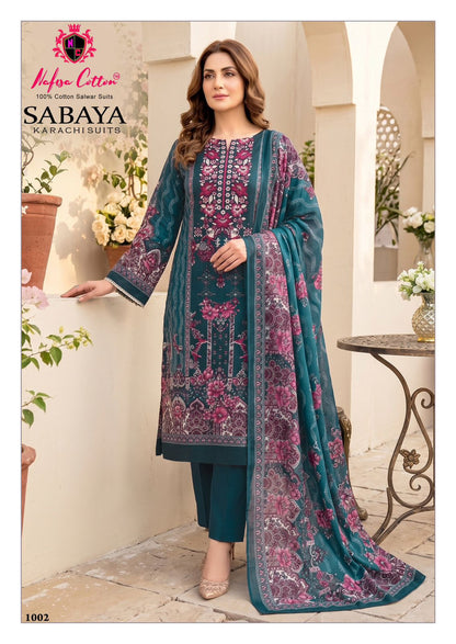 Sabaya Nafisa Cotton Mix Cotton Karachi Salwar Suits Manufacturer Gujarat