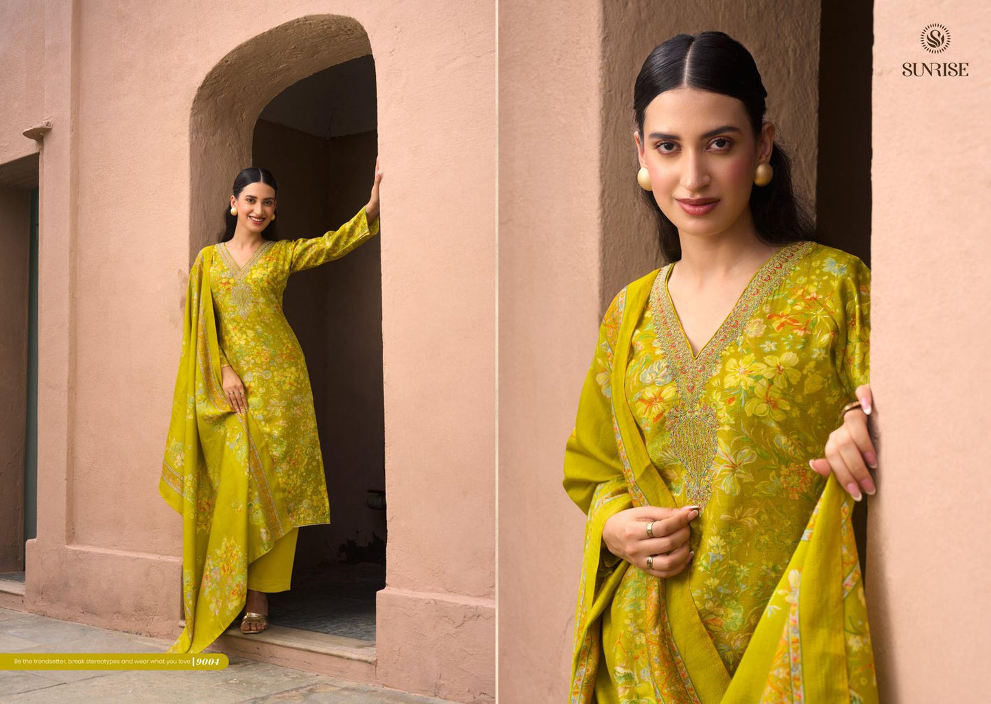 Sabaya Silk Vol 9 Sunrise Modal Silk Pant Style Suits Exporter