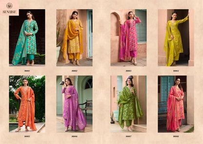 Sabaya Silk Vol 9 Sunrise Modal Silk Pant Style Suits Exporter