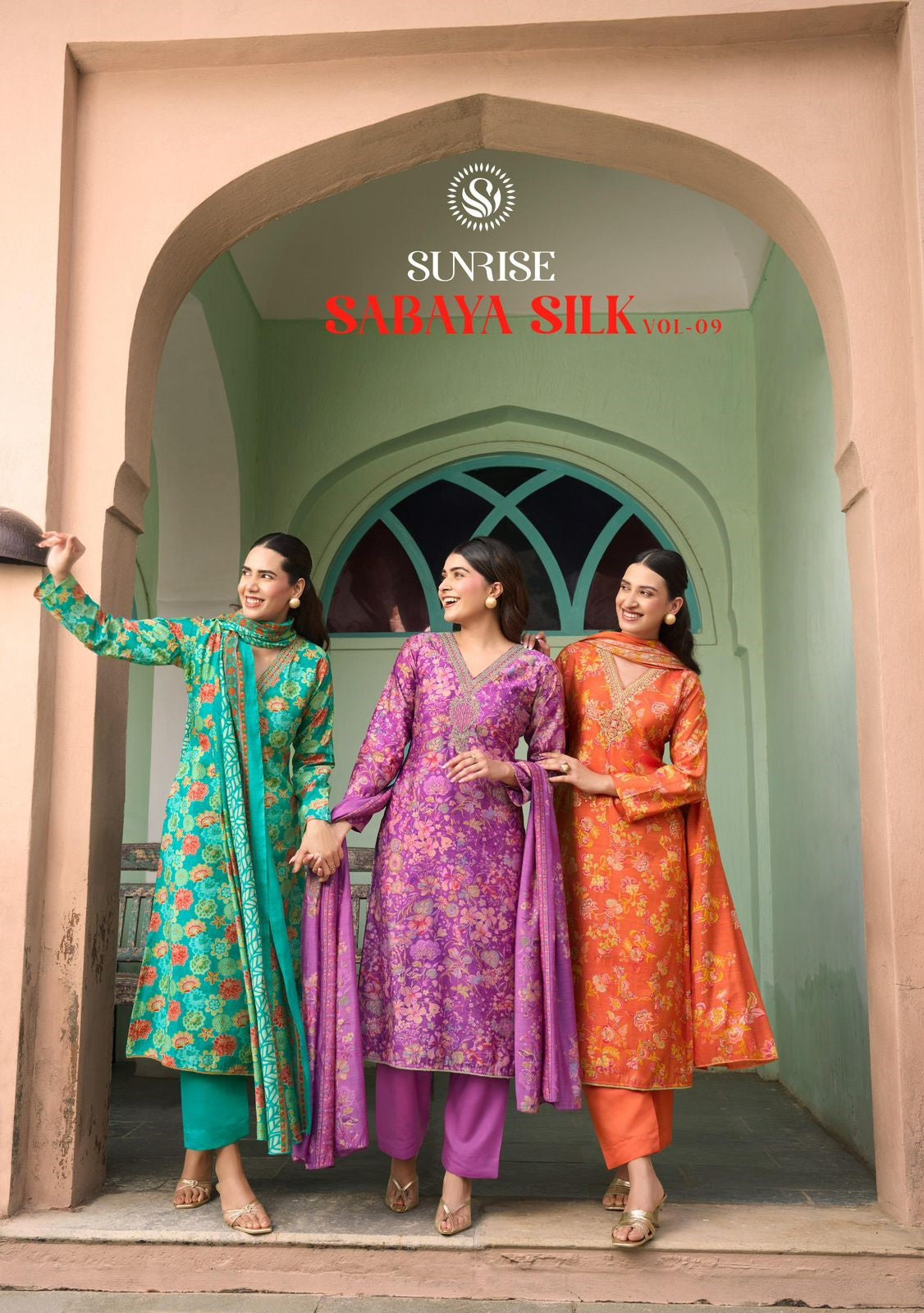 Sabaya Silk Vol 9 Sunrise Modal Silk Pant Style Suits Exporter