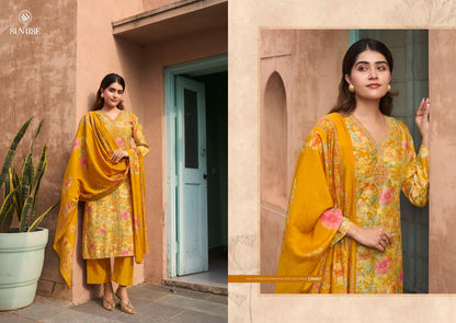Sabaya Silk Vol 9 Sunrise Modal Silk Pant Style Suits Exporter