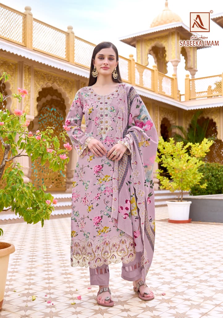 Sabeeka Imam Alok Cambric Cotton Karachi Salwar Suits Exporter India