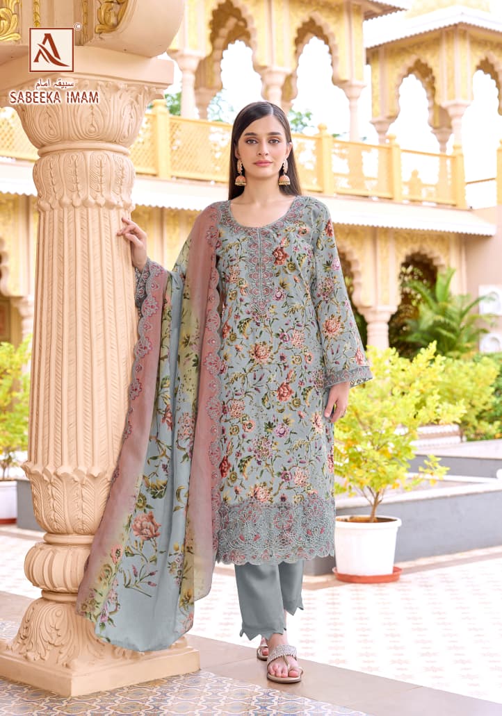 Sabeeka Imam Alok Cambric Cotton Karachi Salwar Suits Exporter India