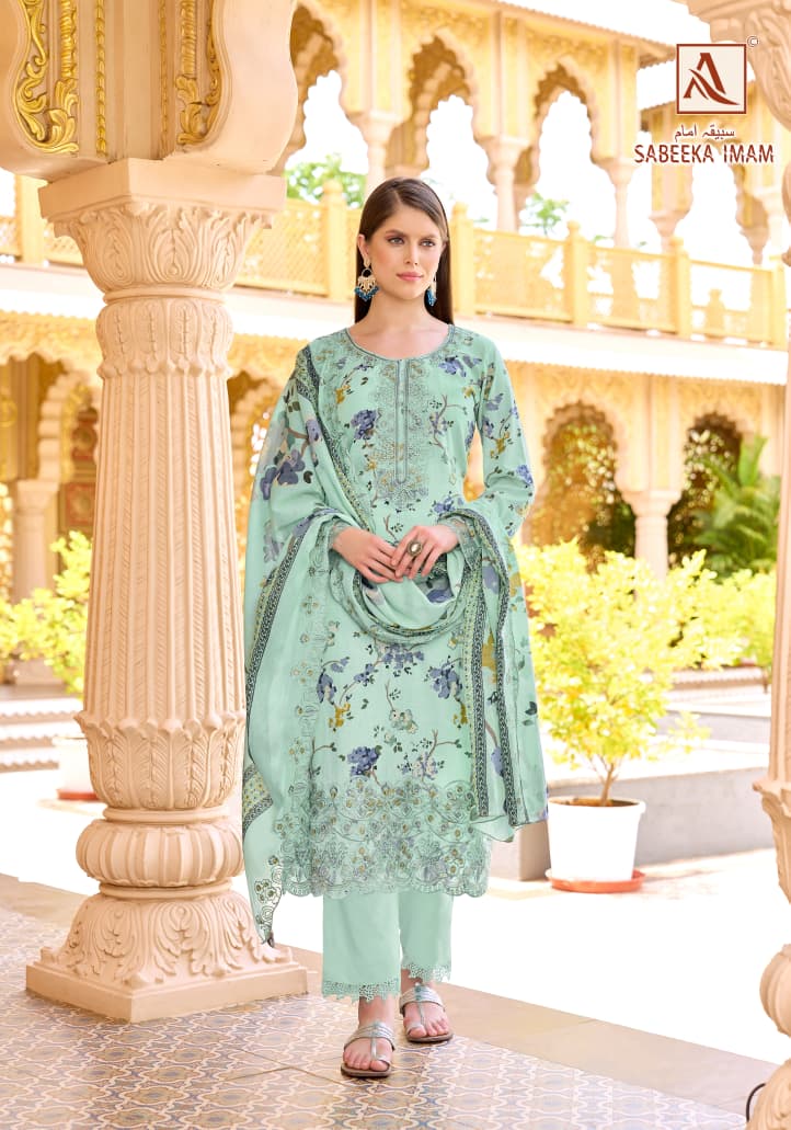 Sabeeka Imam Alok Cambric Cotton Karachi Salwar Suits Exporter India
