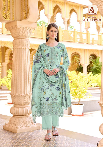 Sabeeka Imam Alok Cambric Cotton Karachi Salwar Suits Exporter India