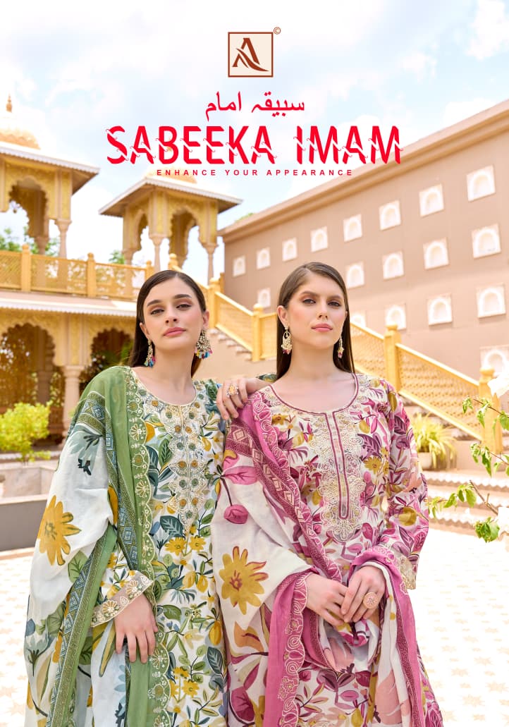 Sabeeka Imam Alok Cambric Cotton Karachi Salwar Suits Exporter India