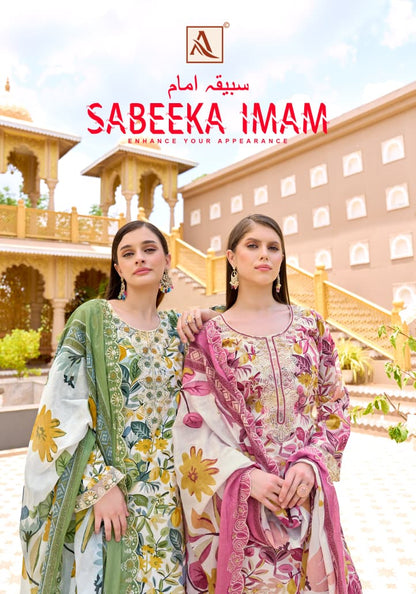 Sabeeka Imam Alok Cambric Cotton Karachi Salwar Suits Exporter India
