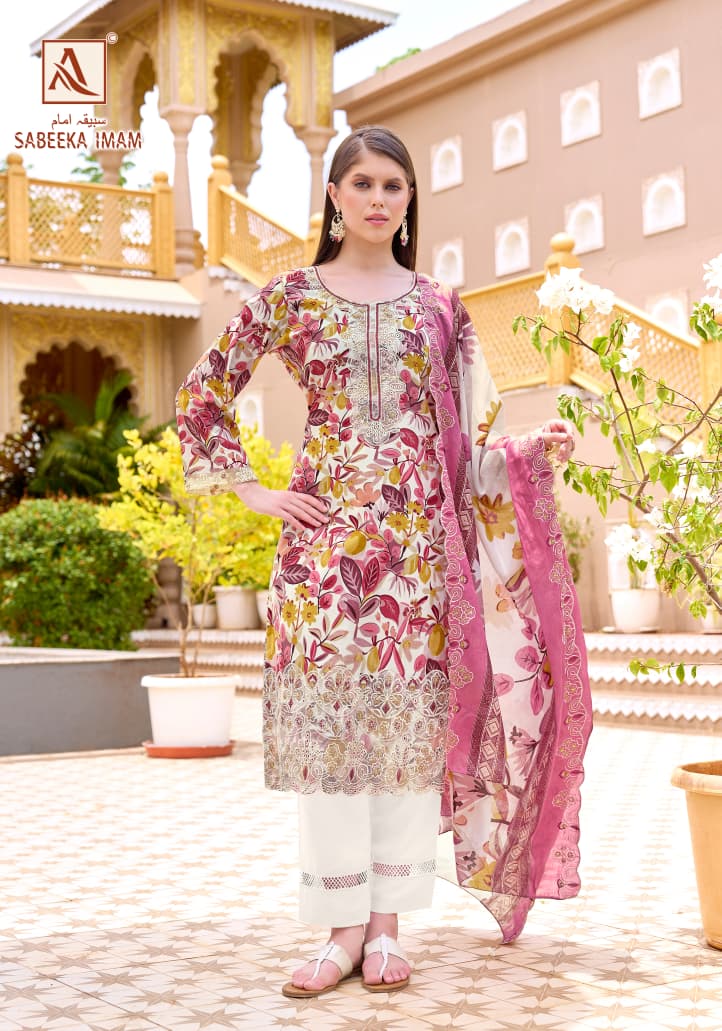 Sabeeka Imam Alok Cambric Cotton Karachi Salwar Suits Exporter India