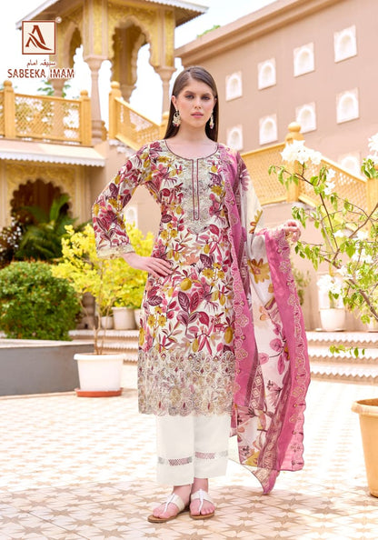 Sabeeka Imam Alok Cambric Cotton Karachi Salwar Suits Exporter India
