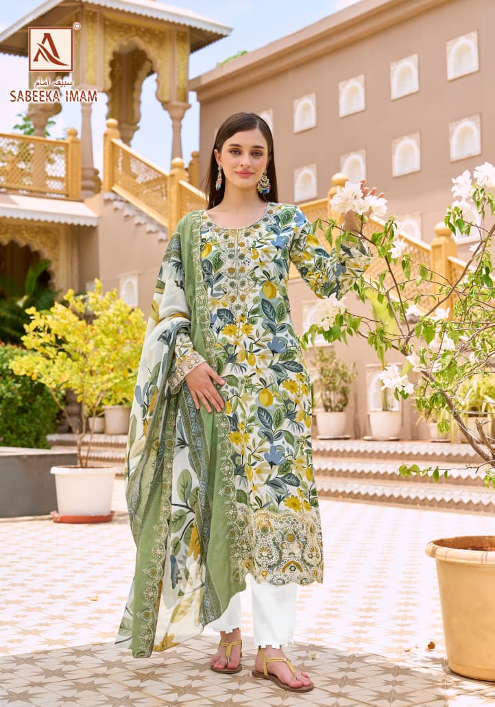 Sabeeka Imam Alok Cambric Cotton Karachi Salwar Suits Exporter India