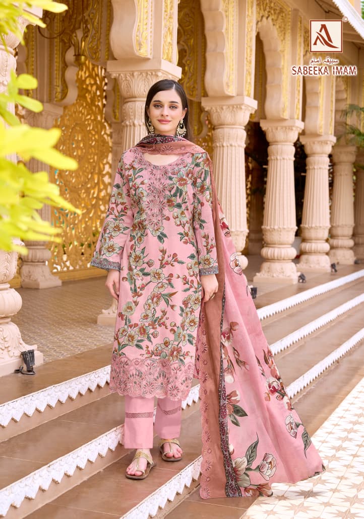Sabeeka Imam Alok Cambric Cotton Karachi Salwar Suits Exporter India