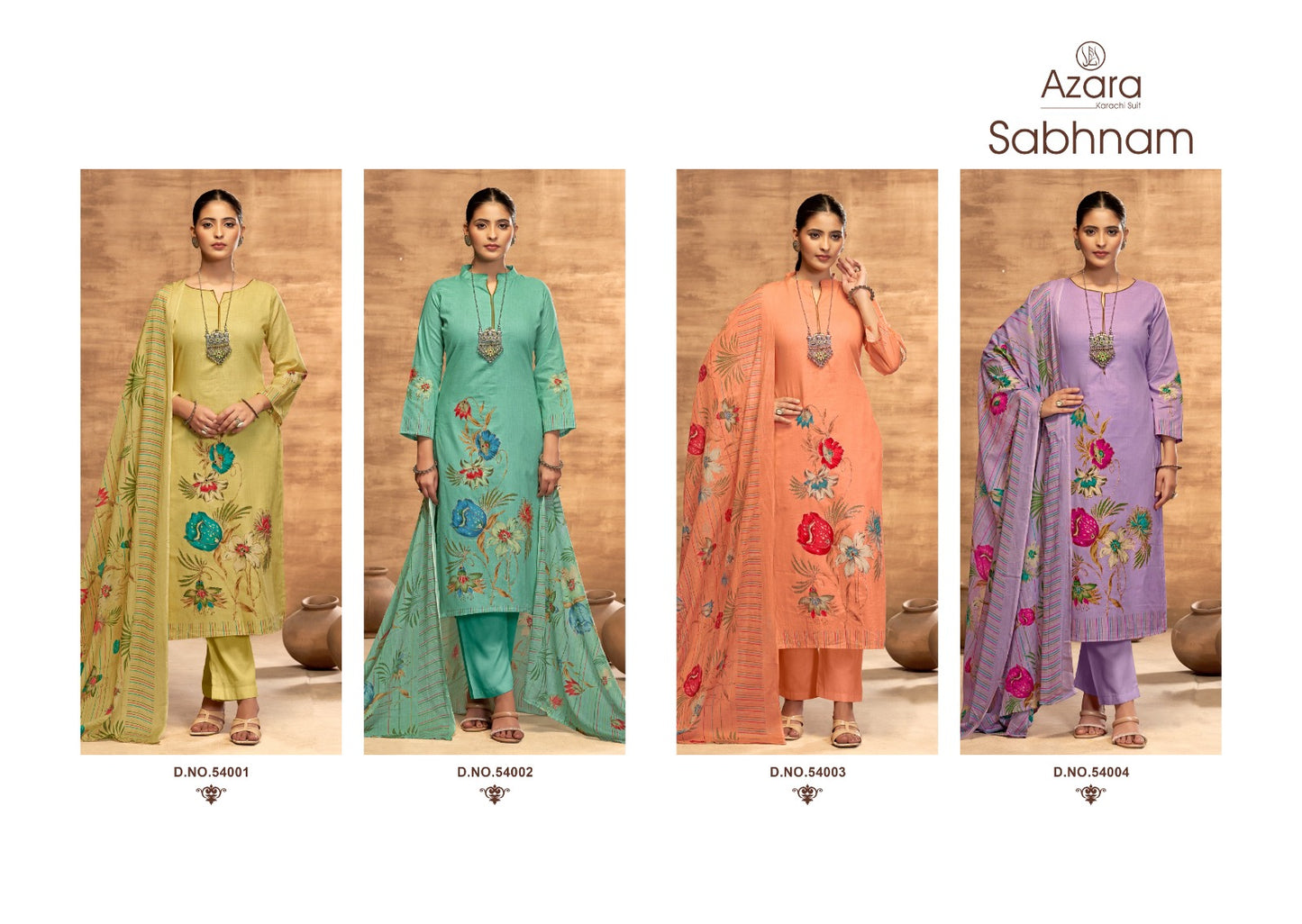 Sabhnam Radhika Fashion Azara Pure Lawn Karachi Salwar Suits Exporter India