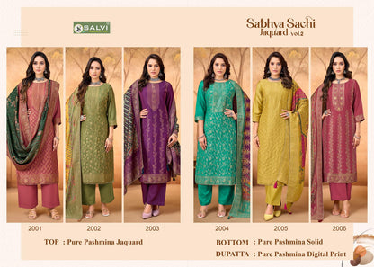 Sabhya Sachi Jaquard Vol 2 Salvi Fashion Pashmina Suits Wholesale Price