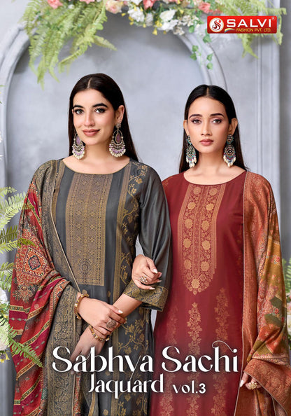 Sabhya Sachi Jaquard Vol 3 Salvi Fashion Pashmina Suits Supplier India