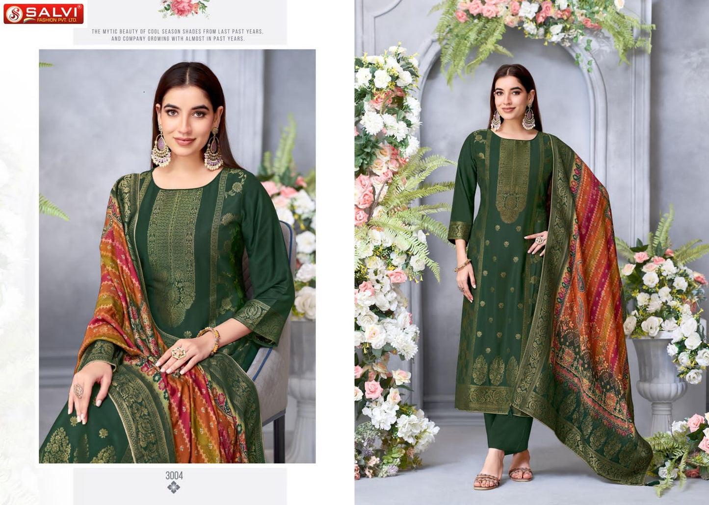 Sabhya Sachi Jaquard Vol 3 Salvi Fashion Pashmina Suits Supplier India