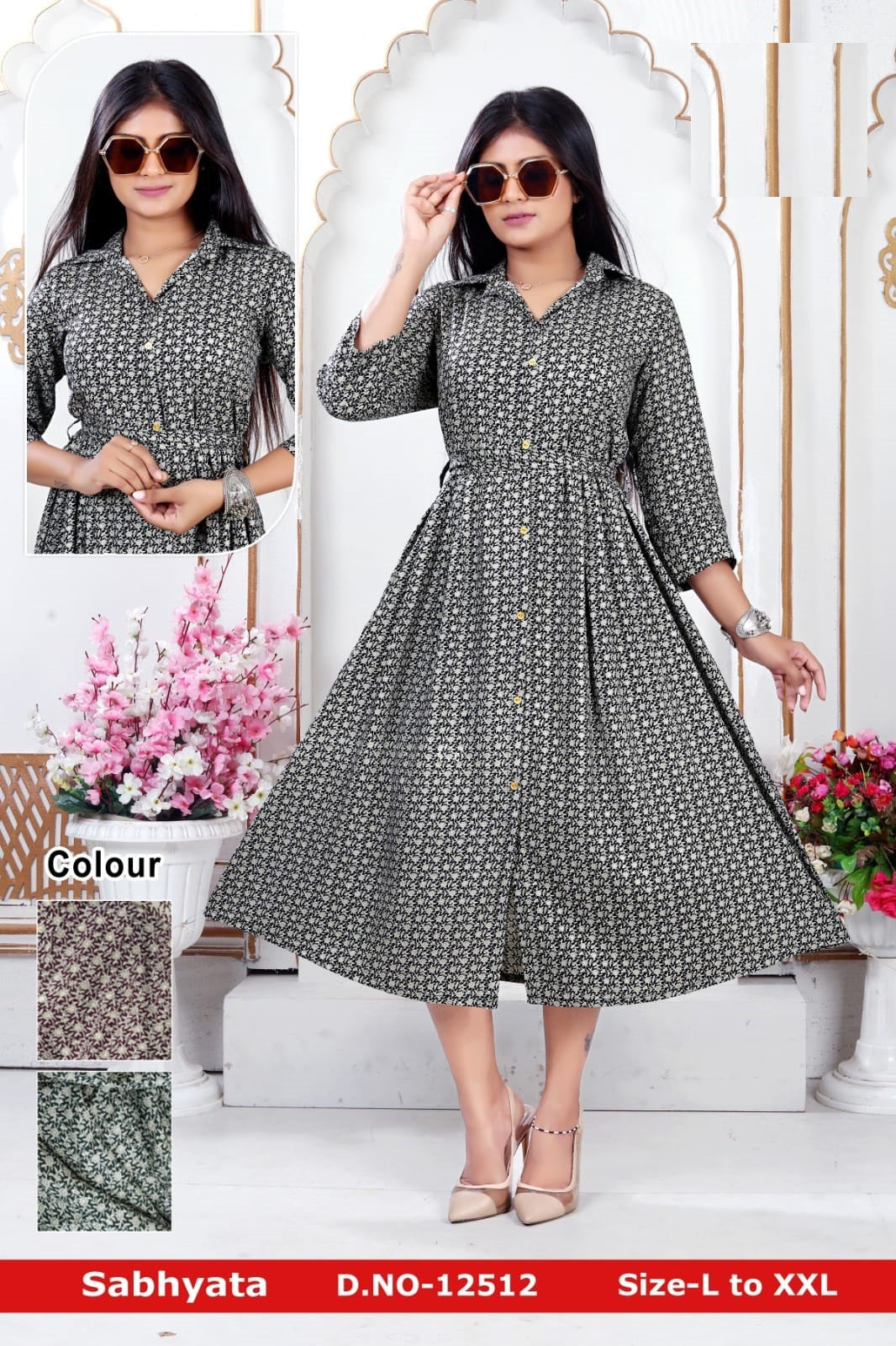 Sabhyata Jnx Rayon A-Line Kurti Supplier Gujarat