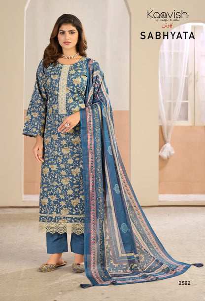 Sabhyata Kaavish Lawn Cotton Pant Style Suits Exporter Ahmedabad