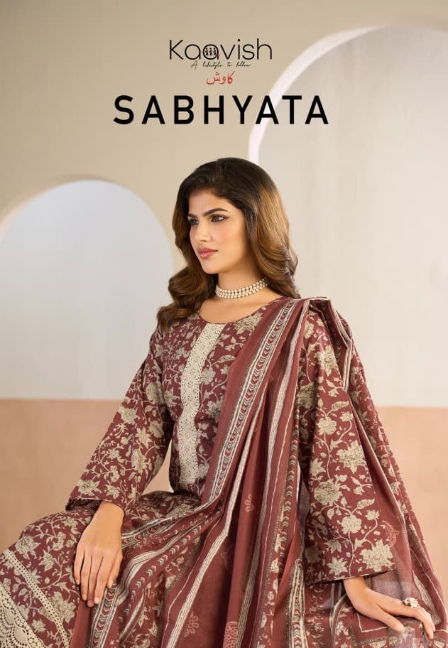 Sabhyata Kaavish Lawn Cotton Pant Style Suits Exporter Ahmedabad