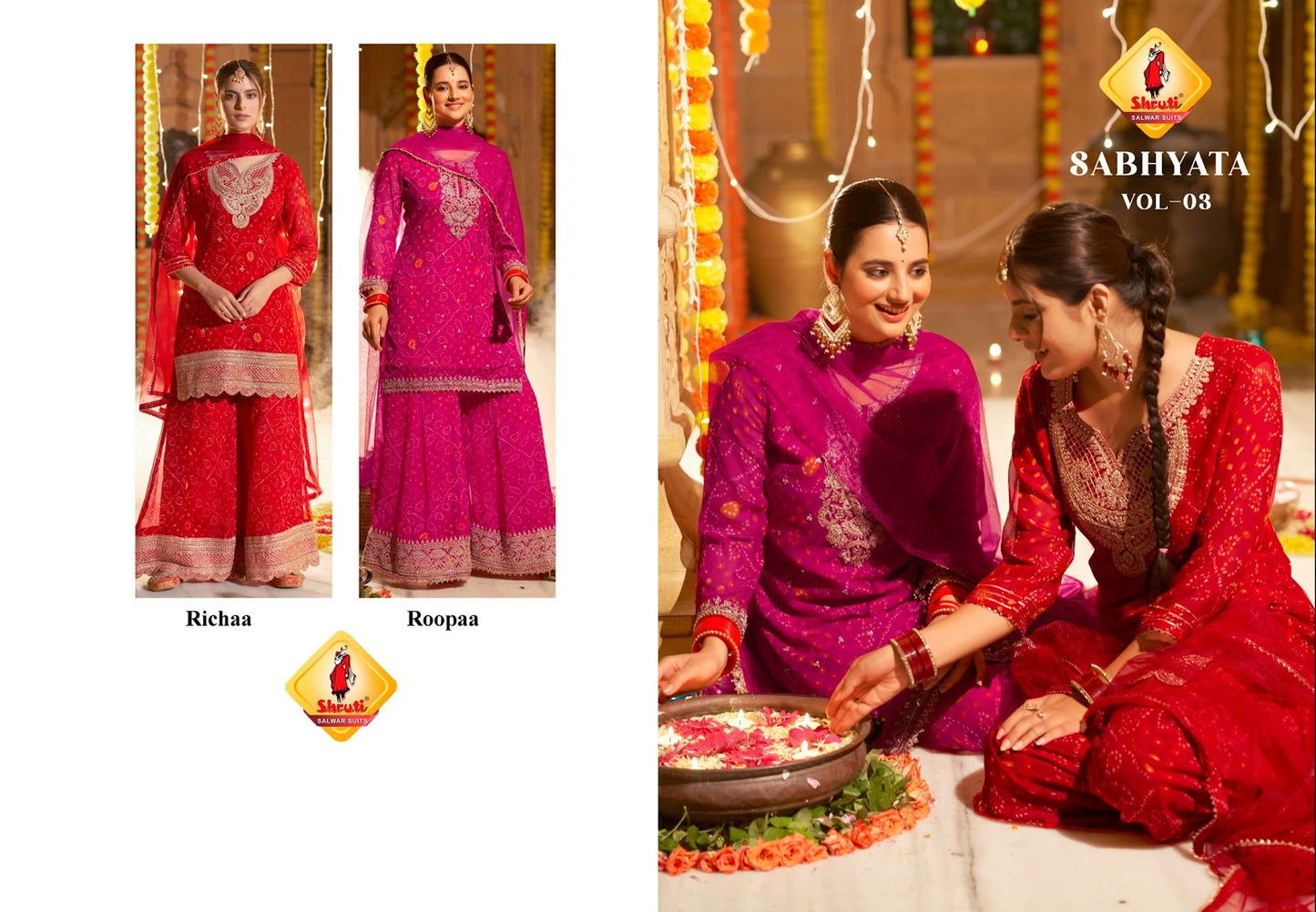 Sabhyata Vol 3 Shruti Georgette Readymade Plazzo Style Suits Supplier India