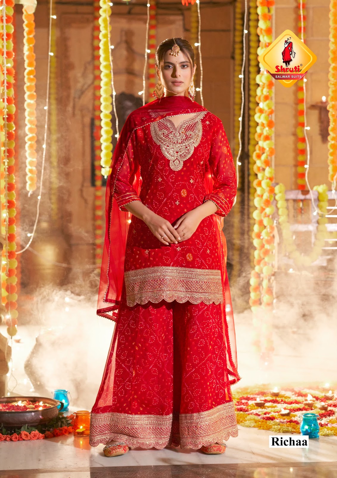 Sabhyata Vol 3 Shruti Georgette Readymade Plazzo Style Suits Supplier India