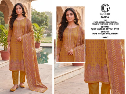 Sabira 1041 Gucchi Cotton Pant Style Suits Exporter
