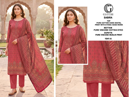 Sabira 1041 Gucchi Cotton Pant Style Suits Exporter