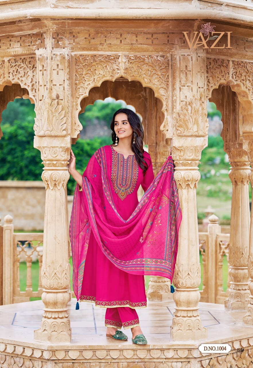 Saboori Vazi Fashion Viscose Readymade Anarkali Suits Supplier Gujarat