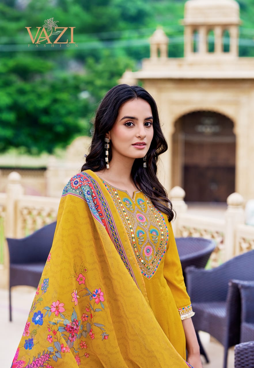 Saboori Vazi Fashion Viscose Readymade Anarkali Suits Supplier Gujarat