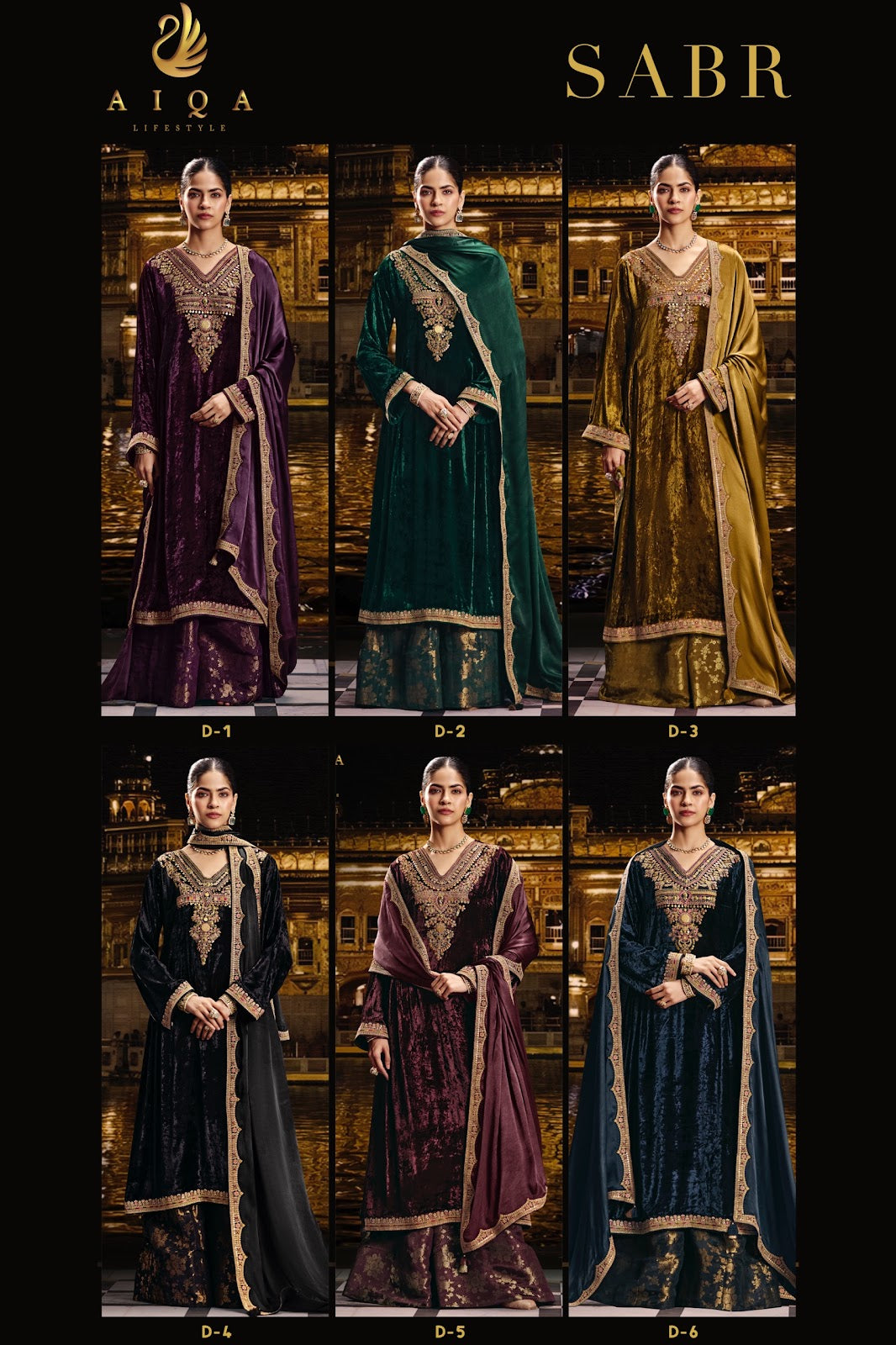 Sabr Aiqa Viscose Velvet Suits Manufacturer India