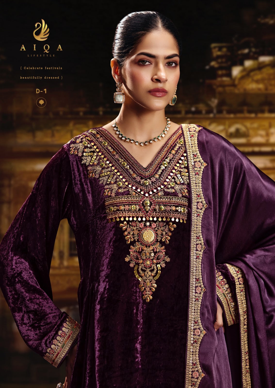 Sabr Aiqa Viscose Velvet Suits Manufacturer India