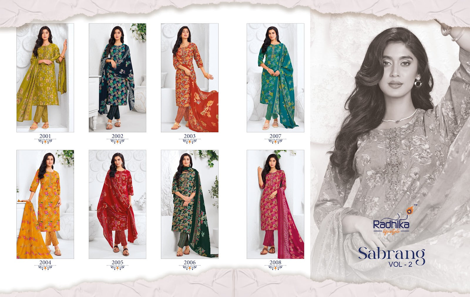 Sabrang Vol 2 Radhika Lifestyle Readymade Cotton Pant Suits Supplier Ahmedabad