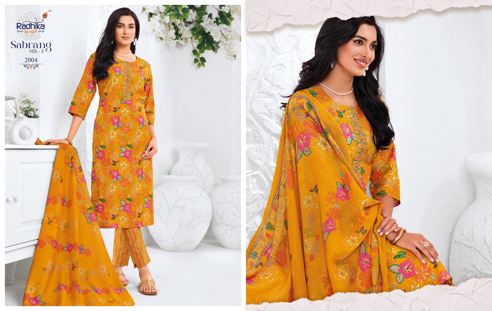 Sabrang Vol 2 Radhika Lifestyle Readymade Cotton Pant Suits Supplier Ahmedabad