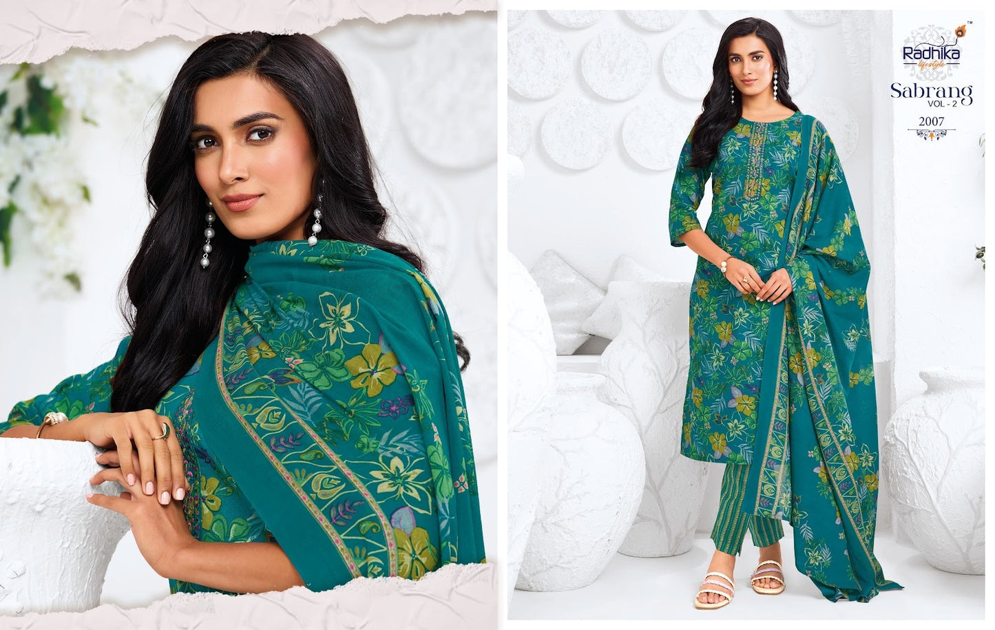 Sabrang Vol 2 Radhika Lifestyle Readymade Cotton Pant Suits Supplier Ahmedabad