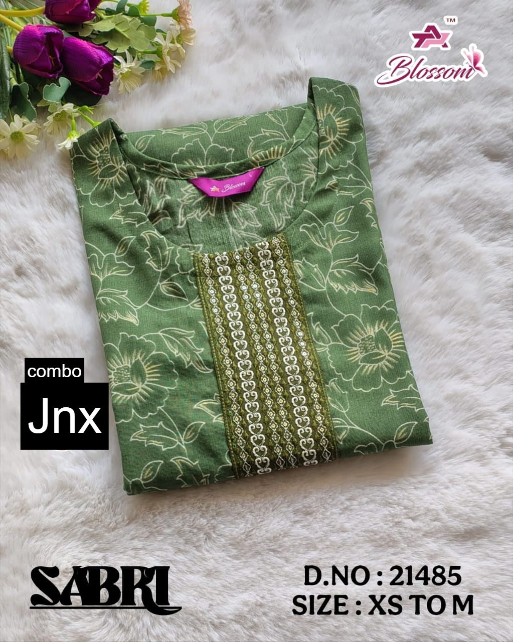 Sabri 0206 Jnx Vertican Straight Cut Kurtis Wholesale