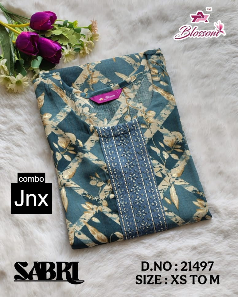 Sabri 0206 Jnx Vertican Straight Cut Kurtis Wholesale