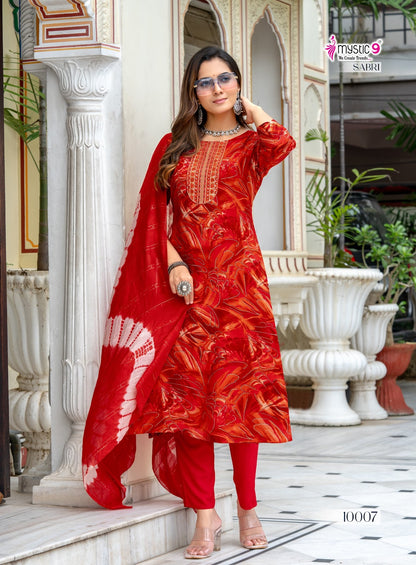 Sabri Vol 10 Mystic 9 Rayon Readymade Pant Style Suits Supplier Ahmedabad