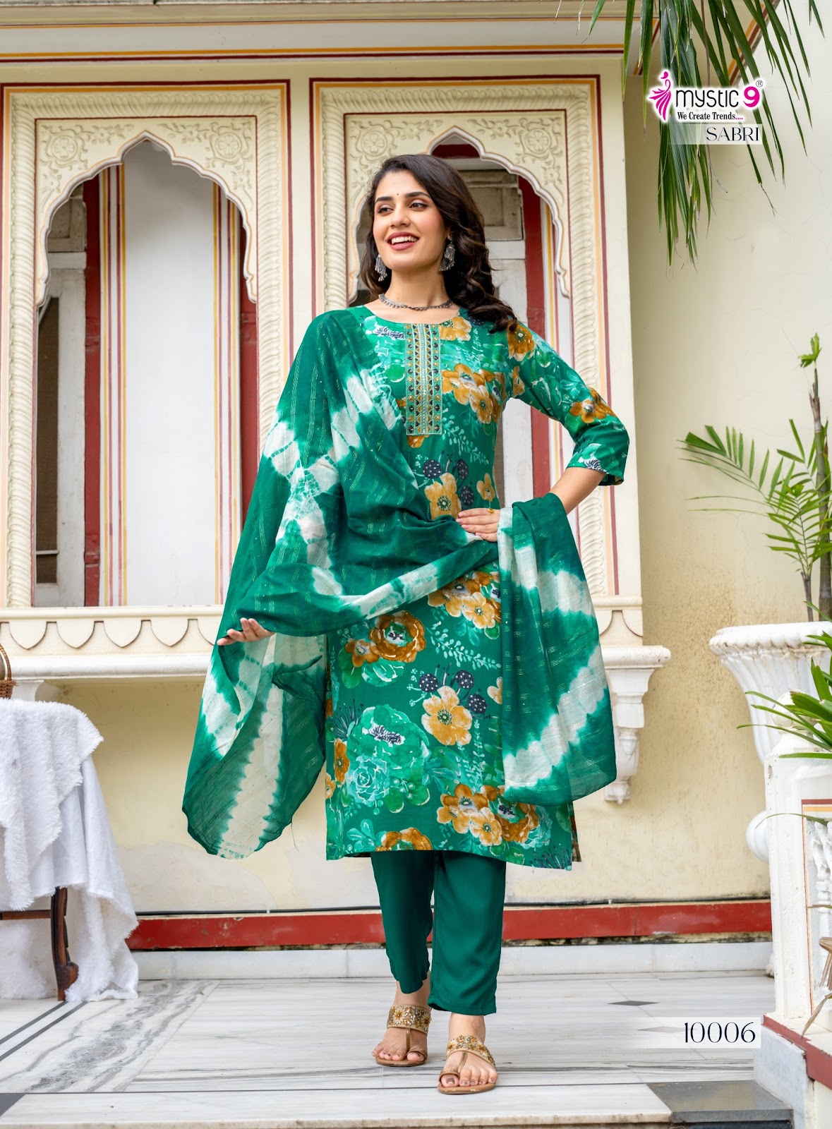 Sabri Vol 10 Mystic 9 Rayon Readymade Pant Style Suits Supplier Ahmedabad