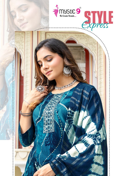 Sabri Vol 10 Mystic 9 Rayon Readymade Pant Style Suits Supplier Ahmedabad