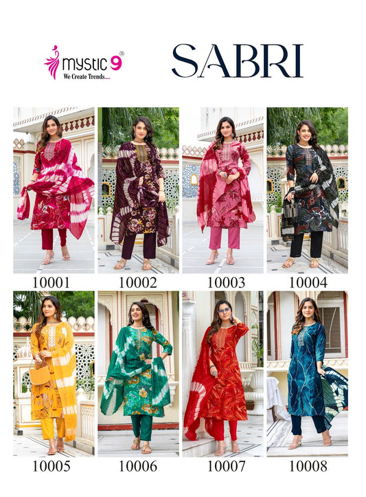 Sabri Vol 10 Mystic 9 Rayon Readymade Pant Style Suits Supplier Ahmedabad