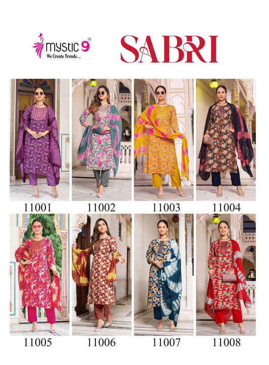 Sabri Vol 11 Mystic 9 Rayon Readymade Pant Style Suits Supplier Ahmedabad
