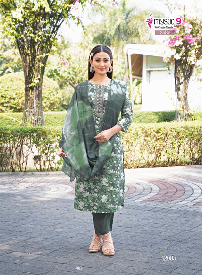 Sabri Vol 12 Mystic 9 Rayon Readymade Pant Style Suits Wholesale