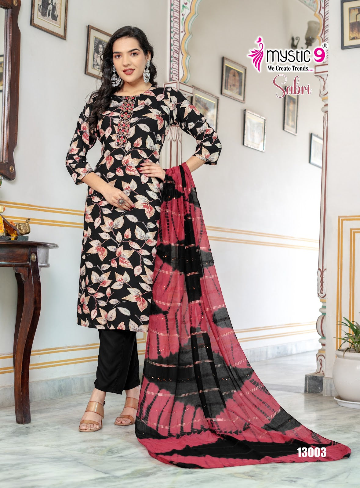 Sabri Vol 13 Mystic 9 Rayon Readymade Pant Style Suits Manufacturer India