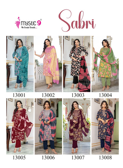 Sabri Vol 13 Mystic 9 Rayon Readymade Pant Style Suits Manufacturer India