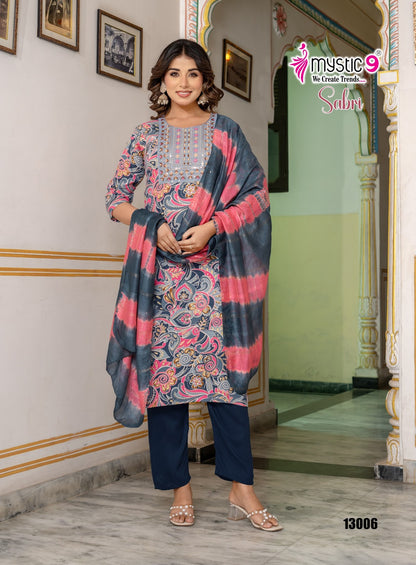 Sabri Vol 13 Mystic 9 Rayon Readymade Pant Style Suits Manufacturer India