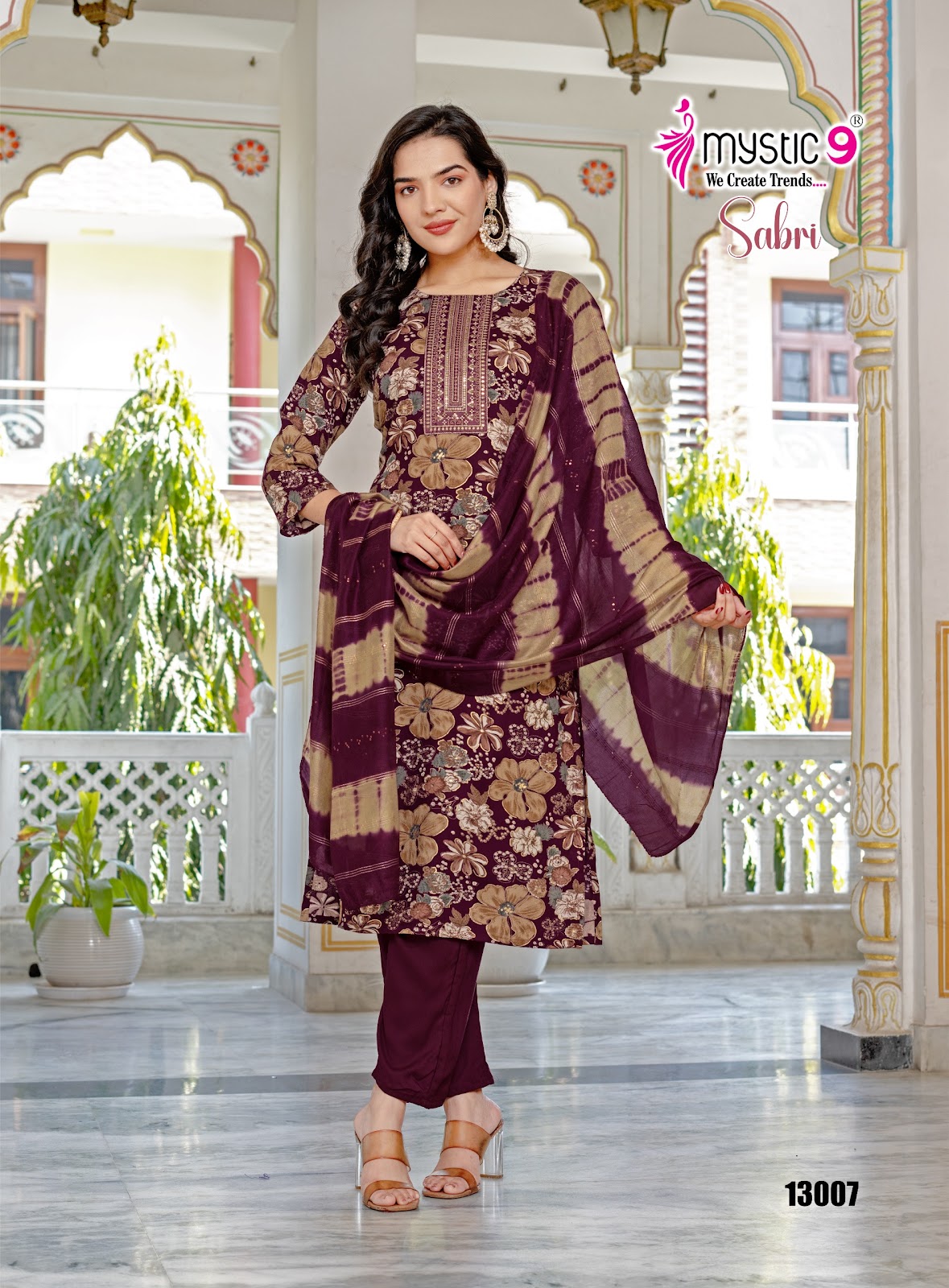 Sabri Vol 13 Mystic 9 Rayon Readymade Pant Style Suits Manufacturer India