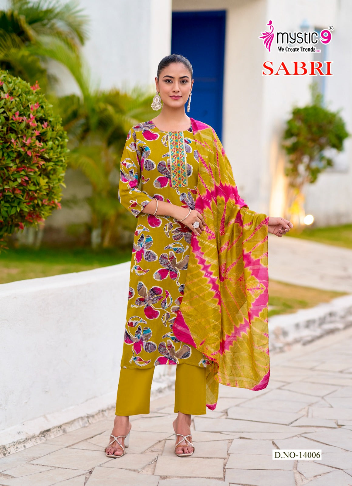Sabri Vol 14 Mystic 9 Rayon Readymade Pant Style Suits Supplier India