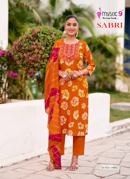 Sabri Vol 14 Mystic 9 Rayon Readymade Pant Style Suits Supplier India