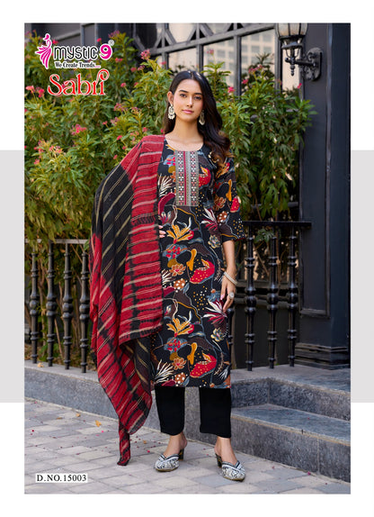 Sabri Vol 15 Mystic 9 Rayon Readymade Pant Style Suits Exporter Gujarat
